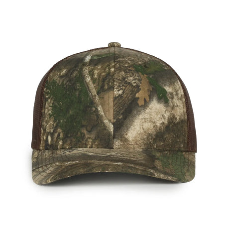 Outdoor Cap OC771CAMO Contrast Construction Canvas Camo Structured Trucker Hat Unisex Accessories Hats & Caps