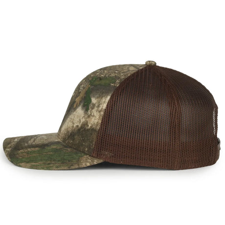 Outdoor Cap OC771CAMO Contrast Construction Canvas Camo Structured Trucker Hat Unisex Accessories Hats & Caps