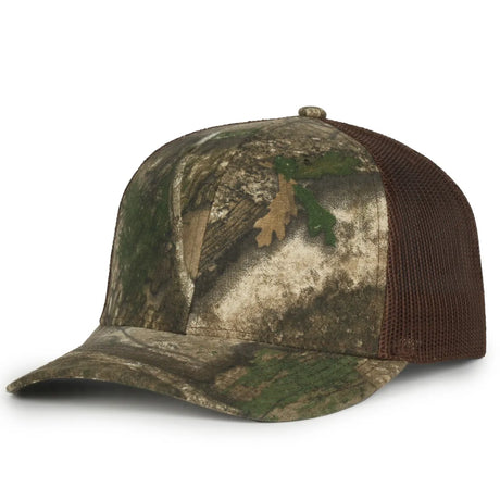 Outdoor Cap OC771CAMO Contrast Construction Canvas Camo Structured Trucker Hat Unisex Accessories Hats & Caps