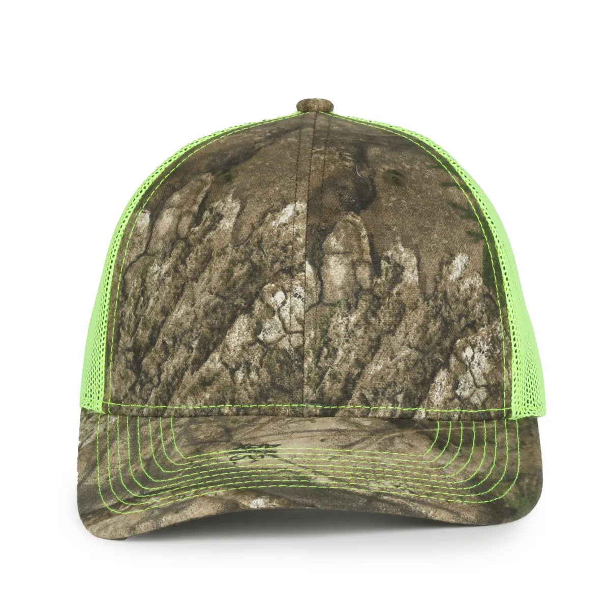 Outdoor Cap OC771CAMO Contrast Construction Canvas Camo Structured Trucker Hat Unisex Accessories Hats & Caps