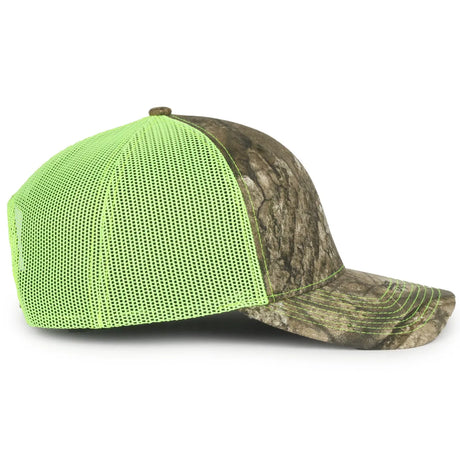 Outdoor Cap OC771CAMO Contrast Construction Canvas Camo Structured Trucker Hat Unisex Accessories Hats & Caps