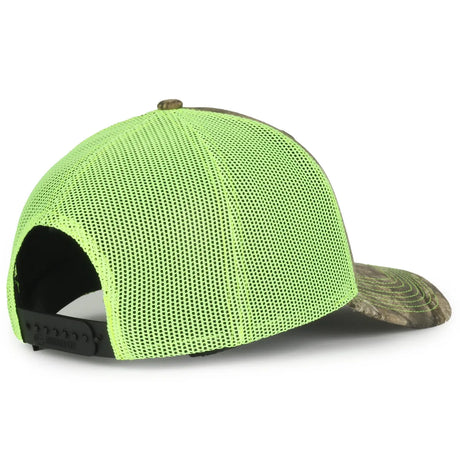 Outdoor Cap OC771CAMO Contrast Construction Canvas Camo Structured Trucker Hat Unisex Accessories Hats & Caps