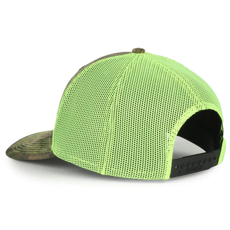 Outdoor Cap OC771CAMO Contrast Construction Canvas Camo Structured Trucker Hat Unisex Accessories Hats & Caps