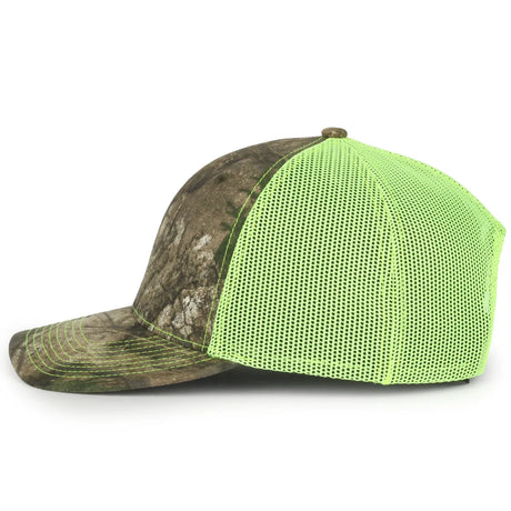 Outdoor Cap OC771CAMO Contrast Construction Canvas Camo Structured Trucker Hat Unisex Accessories Hats & Caps
