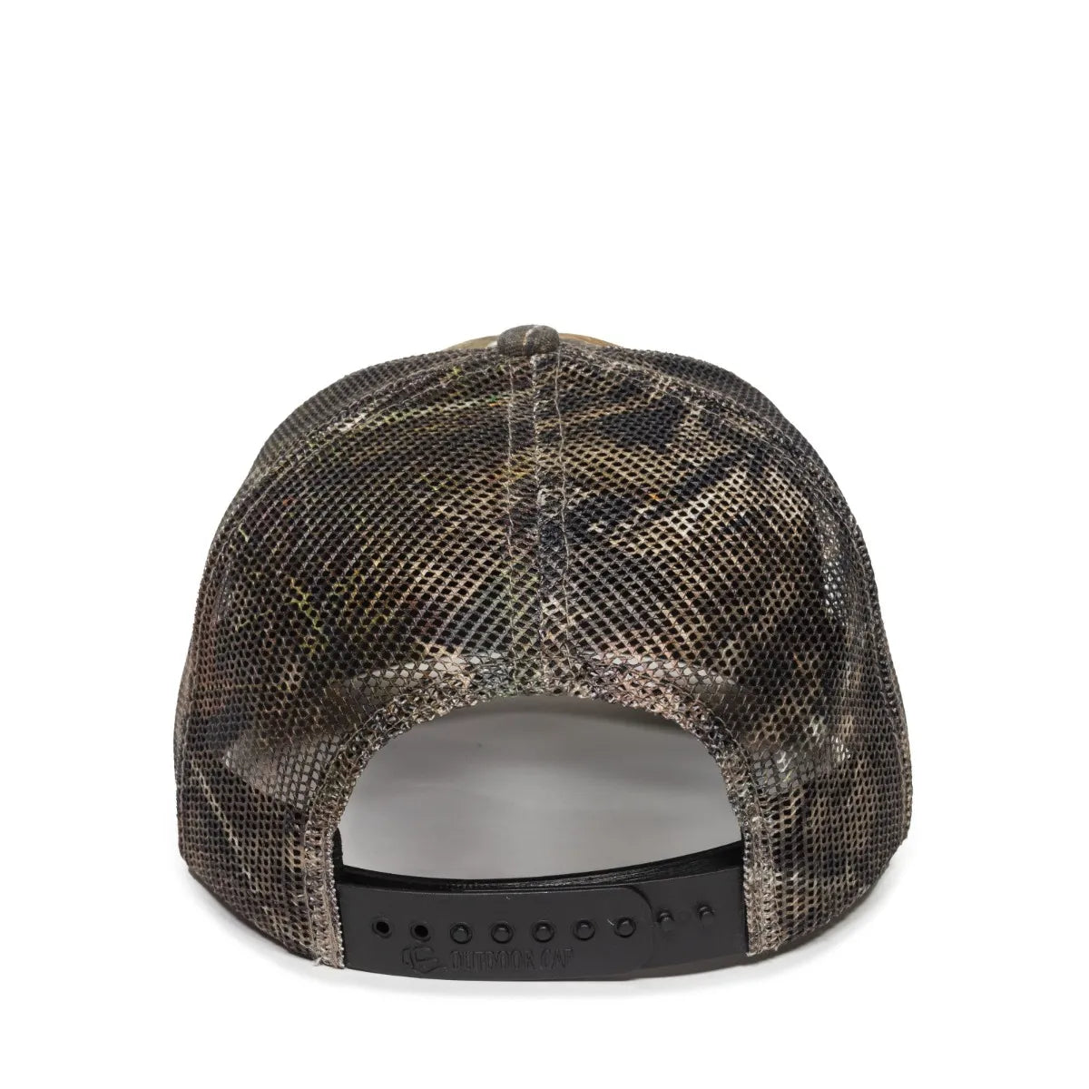 Outdoor Cap OC771CAMO Contrast Construction Canvas Camo Structured Trucker Hat Unisex Accessories Hats & Caps