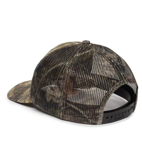 Outdoor Cap OC771CAMO Contrast Construction Canvas Camo Structured Trucker Hat Unisex Accessories Hats & Caps
