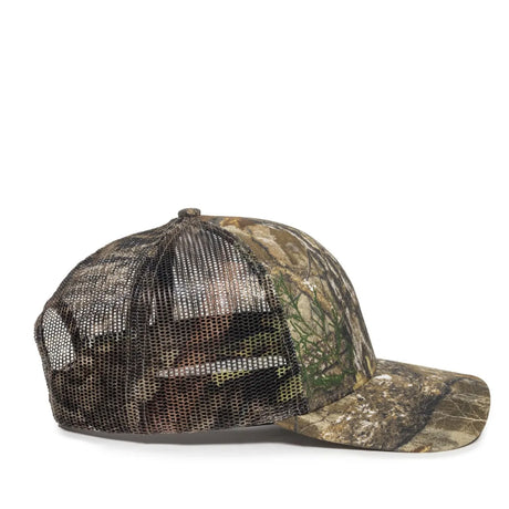 Outdoor Cap OC771CAMO Contrast Construction Canvas Camo Structured Trucker Hat Unisex Accessories Hats & Caps