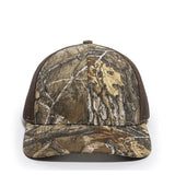 Outdoor Cap OC771CAMO Contrast Construction Canvas Camo Structured Trucker Hat Unisex Accessories Hats & Caps