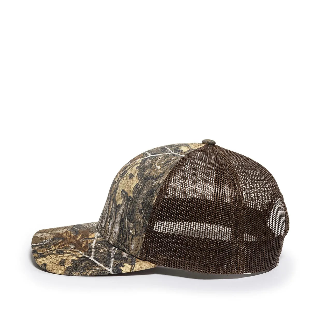 Outdoor Cap OC771CAMO Contrast Construction Canvas Camo Structured Trucker Hat Unisex Accessories Hats & Caps