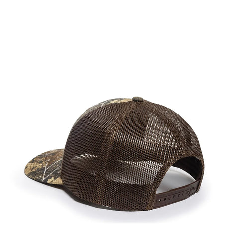 Outdoor Cap OC771CAMO Contrast Construction Canvas Camo Structured Trucker Hat Unisex Accessories Hats & Caps