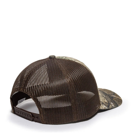 Outdoor Cap OC771CAMO Contrast Construction Canvas Camo Structured Trucker Hat Unisex Accessories Hats & Caps