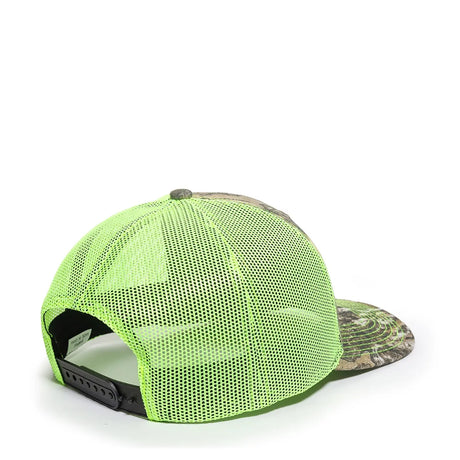 Outdoor Cap OC771CAMO Contrast Construction Canvas Camo Structured Trucker Hat Unisex Accessories Hats & Caps