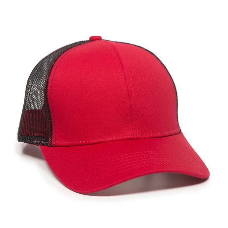 Outdoor Cap MBW-600 Cotton Twill Structured Trucker Hat Unisex Accessories Hats & Caps