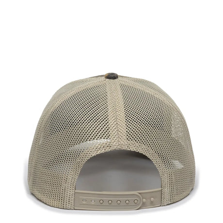 Outdoor Cap OC771CAMO Contrast Construction Canvas Camo Structured Trucker Hat Unisex Accessories Hats & Caps