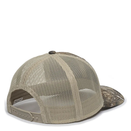 Outdoor Cap OC771CAMO Contrast Construction Canvas Camo Structured Trucker Hat Unisex Accessories Hats & Caps