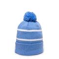 Outdoor Cap KNF-100 Striped Beanie with Black Fleece Lining & Pom Unisex Accessories Hats & Caps