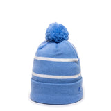 Outdoor Cap KNF-100 Striped Beanie with Black Fleece Lining & Pom Unisex Accessories Hats & Caps