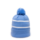 Outdoor Cap KNF-100 Striped Beanie with Black Fleece Lining & Pom Unisex Accessories Hats & Caps