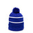 Outdoor Cap KNF-100 Striped Beanie with Black Fleece Lining & Pom Unisex Accessories Hats & Caps