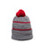 Outdoor Cap KNF-100 Striped Beanie with Black Fleece Lining & Pom Unisex Accessories Hats & Caps