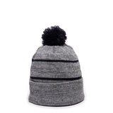 Outdoor Cap KNF-100 Striped Beanie with Black Fleece Lining & Pom Unisex Accessories Hats & Caps