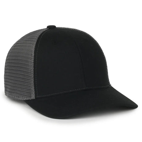 Outdoor Cap FLX672M Pro Round Crown Structured Trucker Hat Unisex Accessories Hats & Caps