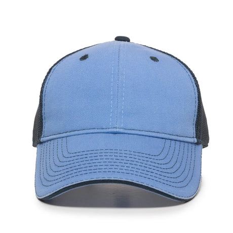 Outdoor Cap GWT-101M Cotton Twill Garment Washed Structured Trucker Hat Unisex Accessories Hats & Caps