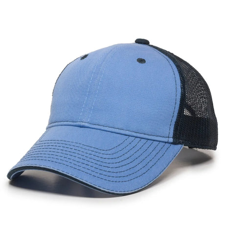 Outdoor Cap GWT-101M Cotton Twill Garment Washed Structured Trucker Hat Unisex Accessories Hats & Caps