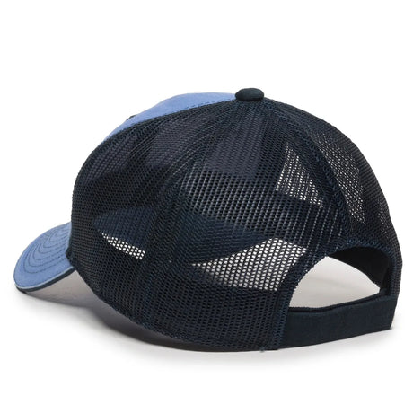 Outdoor Cap GWT-101M Cotton Twill Garment Washed Structured Trucker Hat Unisex Accessories Hats & Caps
