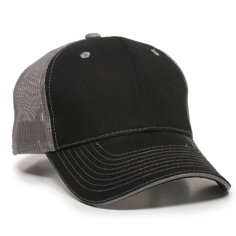 Outdoor Cap GWT-101M Cotton Twill Garment Washed Structured Trucker Hat Unisex Accessories Hats & Caps