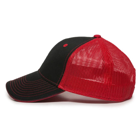 Outdoor Cap GWT-101M Cotton Twill Garment Washed Structured Trucker Hat Unisex Accessories Hats & Caps