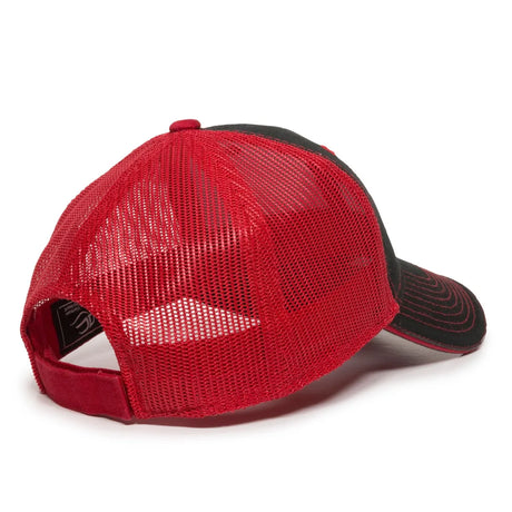Outdoor Cap GWT-101M Cotton Twill Garment Washed Structured Trucker Hat Unisex Accessories Hats & Caps