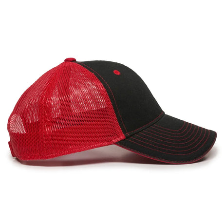 Outdoor Cap GWT-101M Cotton Twill Garment Washed Structured Trucker Hat Unisex Accessories Hats & Caps