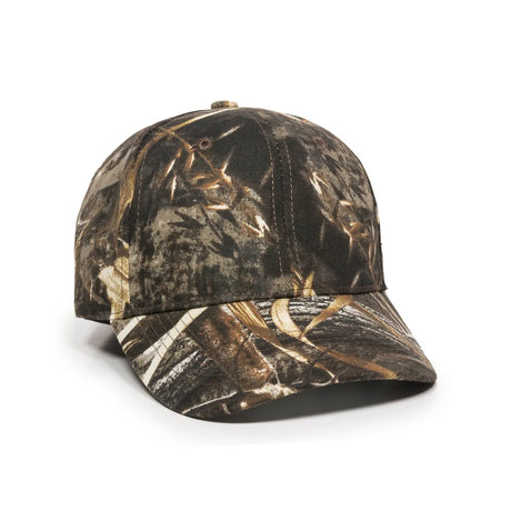 Outdoor Cap 350 Canvas Camo Structured Solid Back Hat Unisex Accessories Hats & Caps