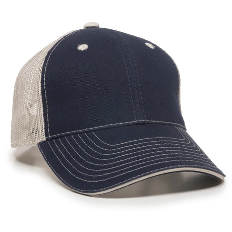 Outdoor Cap GWT-101M Cotton Twill Garment Washed Structured Trucker Hat Unisex Accessories Hats & Caps