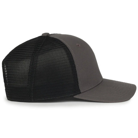 Outdoor Cap FLX672M Pro Round Crown Structured Trucker Hat Unisex Accessories Hats & Caps