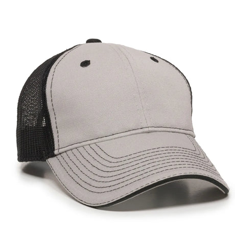Outdoor Cap GWT-101M Cotton Twill Garment Washed Structured Trucker Hat Unisex Accessories Hats & Caps