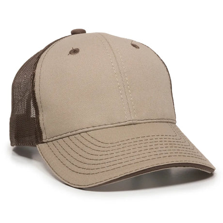 Outdoor Cap GWT-101M Cotton Twill Garment Washed Structured Trucker Hat Unisex Accessories Hats & Caps