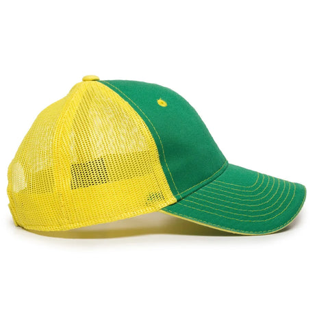 Outdoor Cap GWT-101M Cotton Twill Garment Washed Structured Trucker Hat Unisex Accessories Hats & Caps