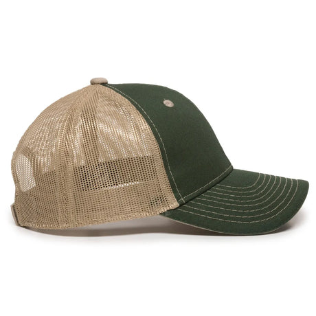 Outdoor Cap GWT-101M Cotton Twill Garment Washed Structured Trucker Hat Unisex Accessories Hats & Caps