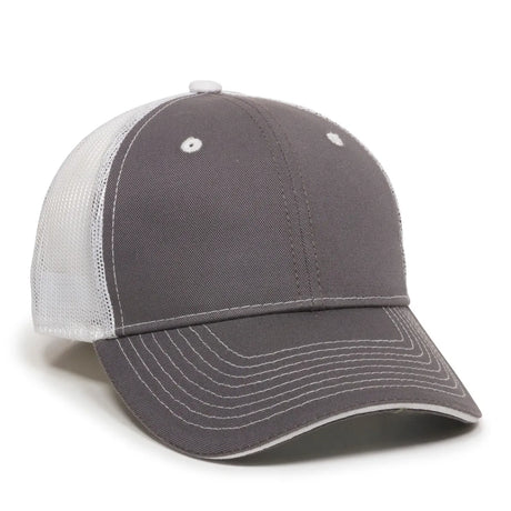 Outdoor Cap GWT-101M Cotton Twill Garment Washed Structured Trucker Hat Unisex Accessories Hats & Caps