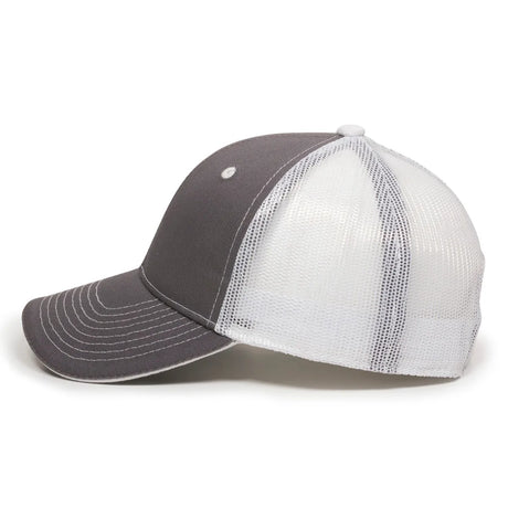 Outdoor Cap GWT-101M Cotton Twill Garment Washed Structured Trucker Hat Unisex Accessories Hats & Caps