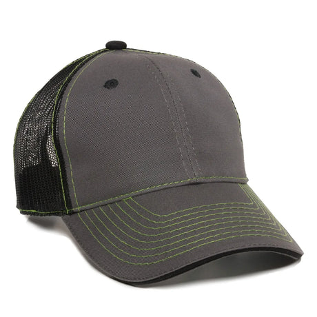 Outdoor Cap GWT-101M Cotton Twill Garment Washed Structured Trucker Hat Unisex Accessories Hats & Caps