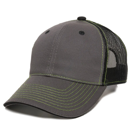 Outdoor Cap GWT-101M Cotton Twill Garment Washed Structured Trucker Hat Unisex Accessories Hats & Caps