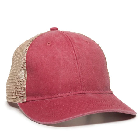 Outdoor Cap PNY-100M Heavy Washed Structured Trucker Hat Unisex Accessories Hats & Caps
