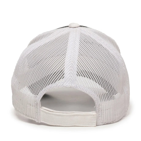 Outdoor Cap GWT-101M Cotton Twill Garment Washed Structured Trucker Hat Unisex Accessories Hats & Caps