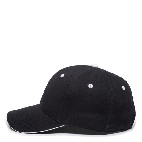 Outdoor Cap GL-845 Contrasting Button and Eyelets Structured Solid Back Hat Unisex Accessories Hats & Caps
