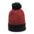 Outdoor Cap PWC-100 Heathered Acrylic Knit Beanie with Pom Unisex Accessories Hats & Caps