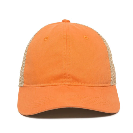 Outdoor Cap PWT-200M Tea-Stained Unstructured Trucker Hat Unisex Accessories Hats & Caps