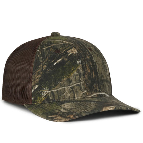 Outdoor Cap MB2020CAMO Canvas Camo Contrast Structured Trucker Hat Unisex Accessories Hats & Caps